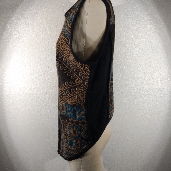 Biya Embroidered Valyrian Zip Up Vest (Unisex) M NWOT - Picture 4 of 5